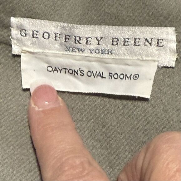 Geoffrey Beene 80's 90's Taupe Light Wool Jacket / Blazer Sz 8 DAYTONS OVAL ROOM - Picture 3 of 5